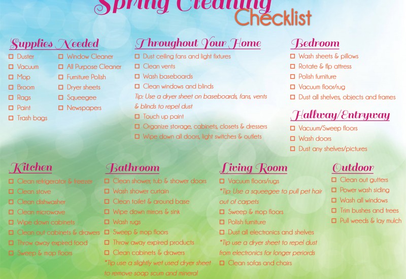 Spring Cleaning Checklist