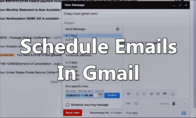 How to Schedule Emails to Send Them Later in Gmail