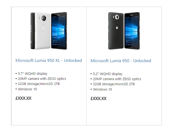 Microsoft Lumia 950 And The Lumia 950 XL : 20-Megapixel Rear Camera And A Microsd Slot That Accepts Up To 2TB